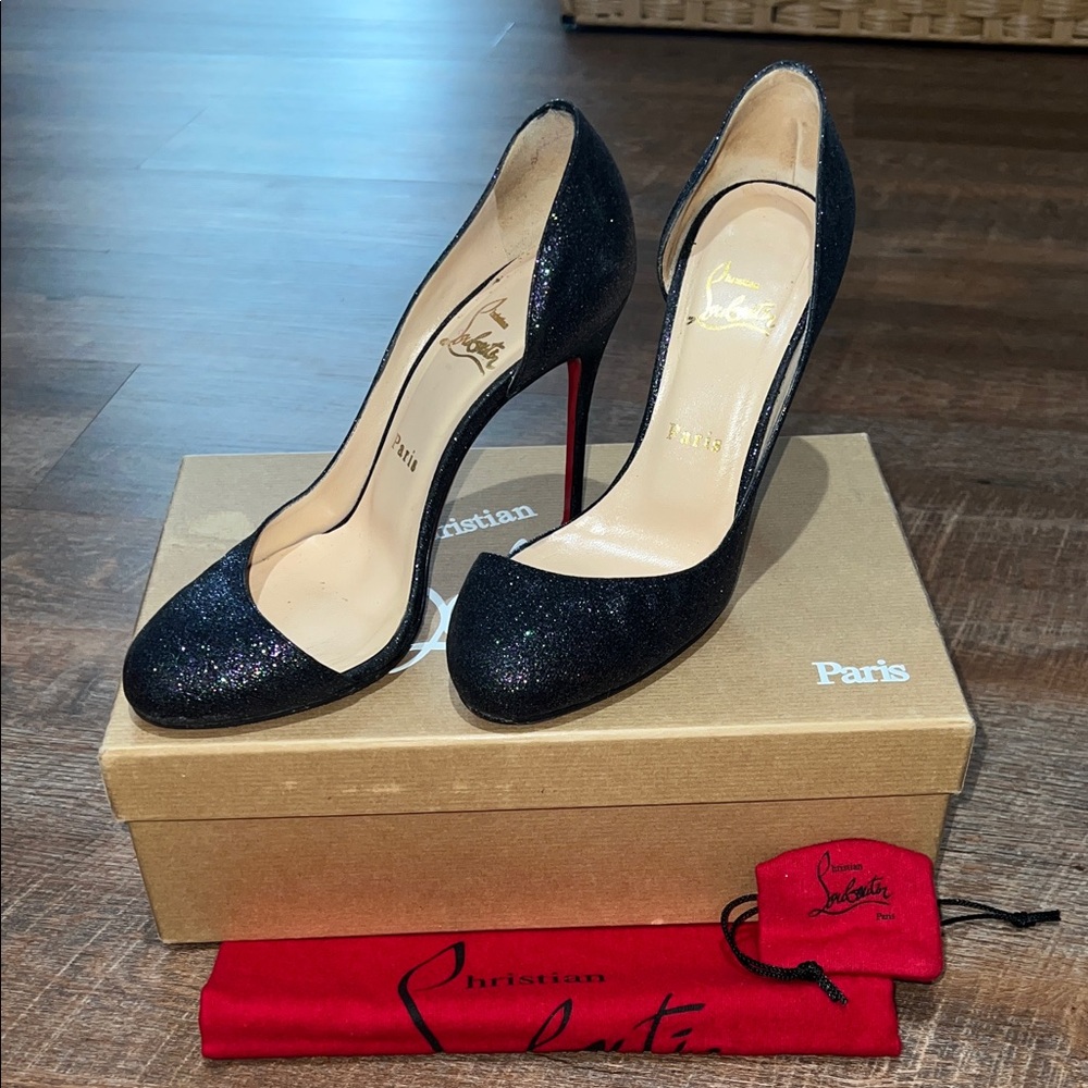 Christian Louboutin Helmour 100 Glitter Mini